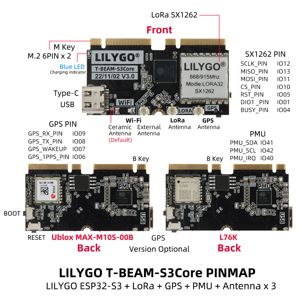 LILYGO T-BEAM-CORE V3.0 L76K U - Esp32 Development Board recensione e prezzo